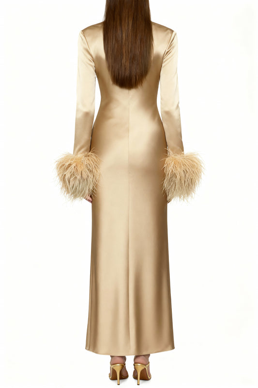 Banyan Gold Bias Dress