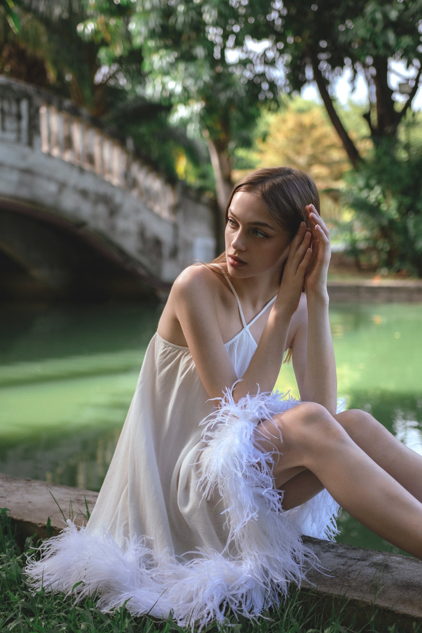 Porcelain Ivory Mini Dress