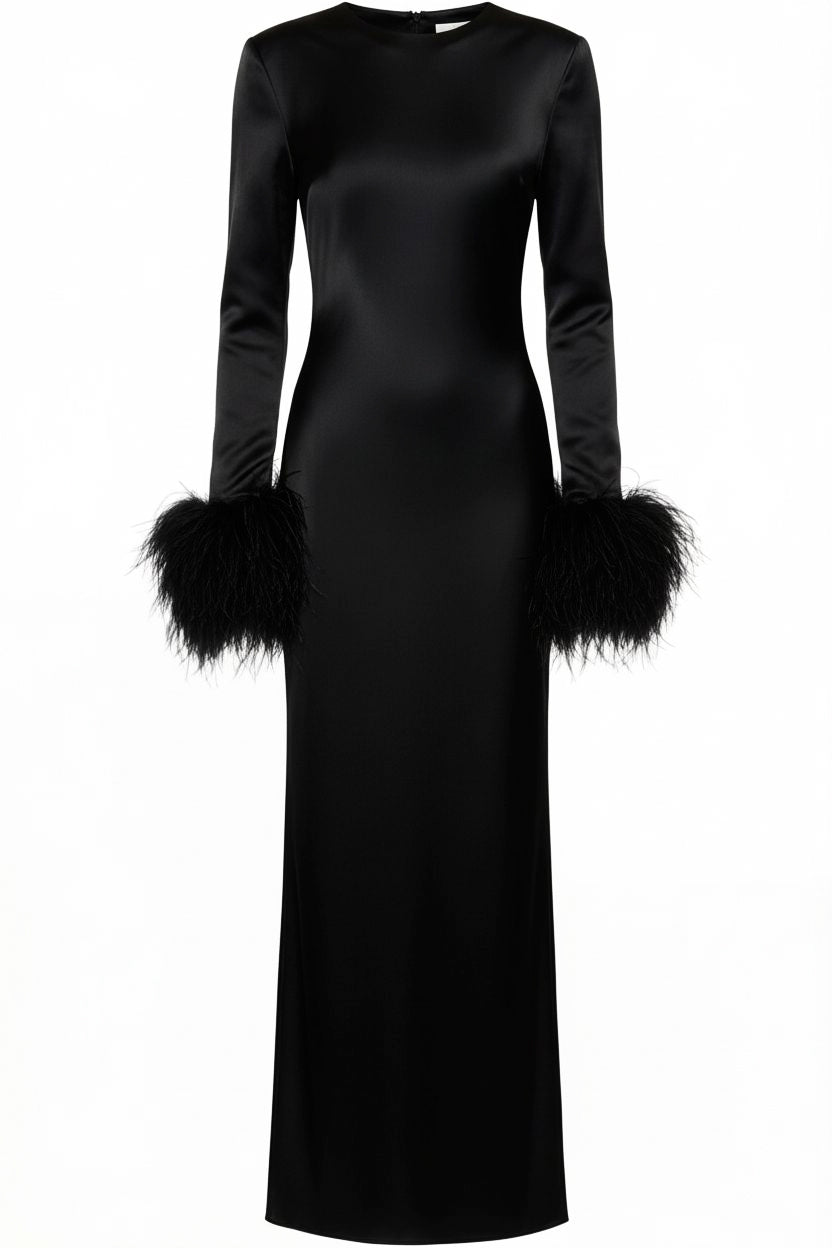 Obsidian Black Bias Dress