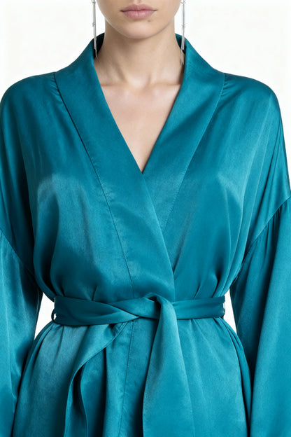 Lagoon Teal Kimono Set