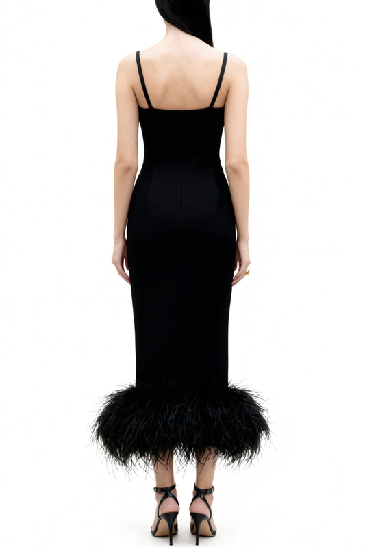 Obsidian Black Pencil Dress