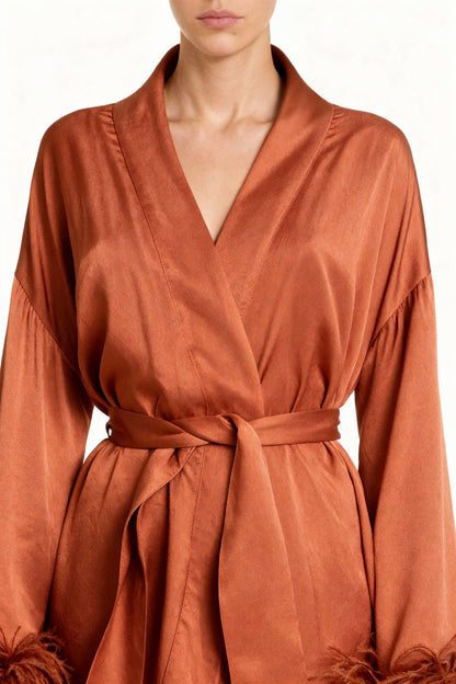 Burnt Terracotta Kimono Set