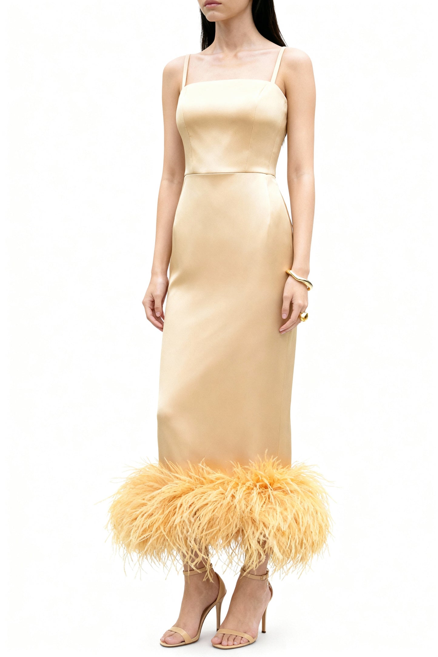 Soft Gold Pencil Dress