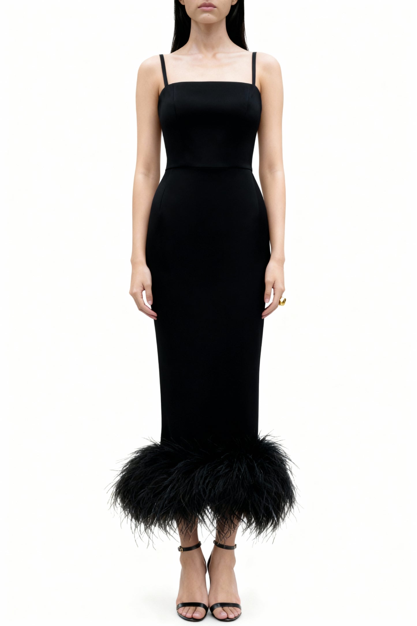 Obsidian Black Pencil Dress