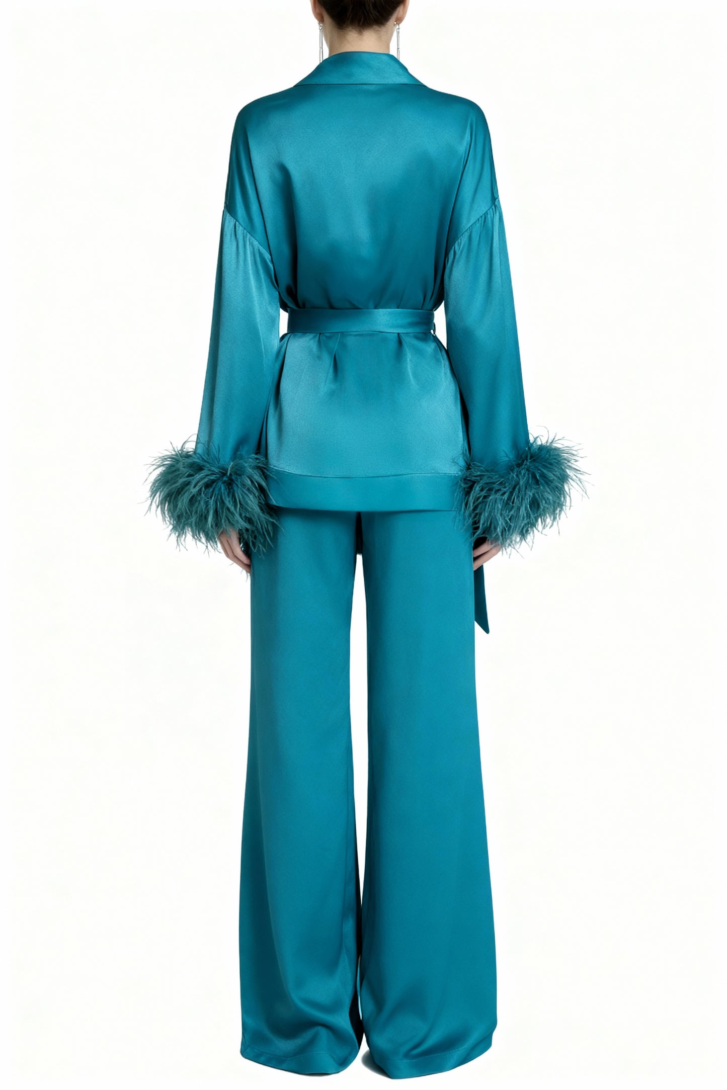 Lagoon Teal Kimono Set