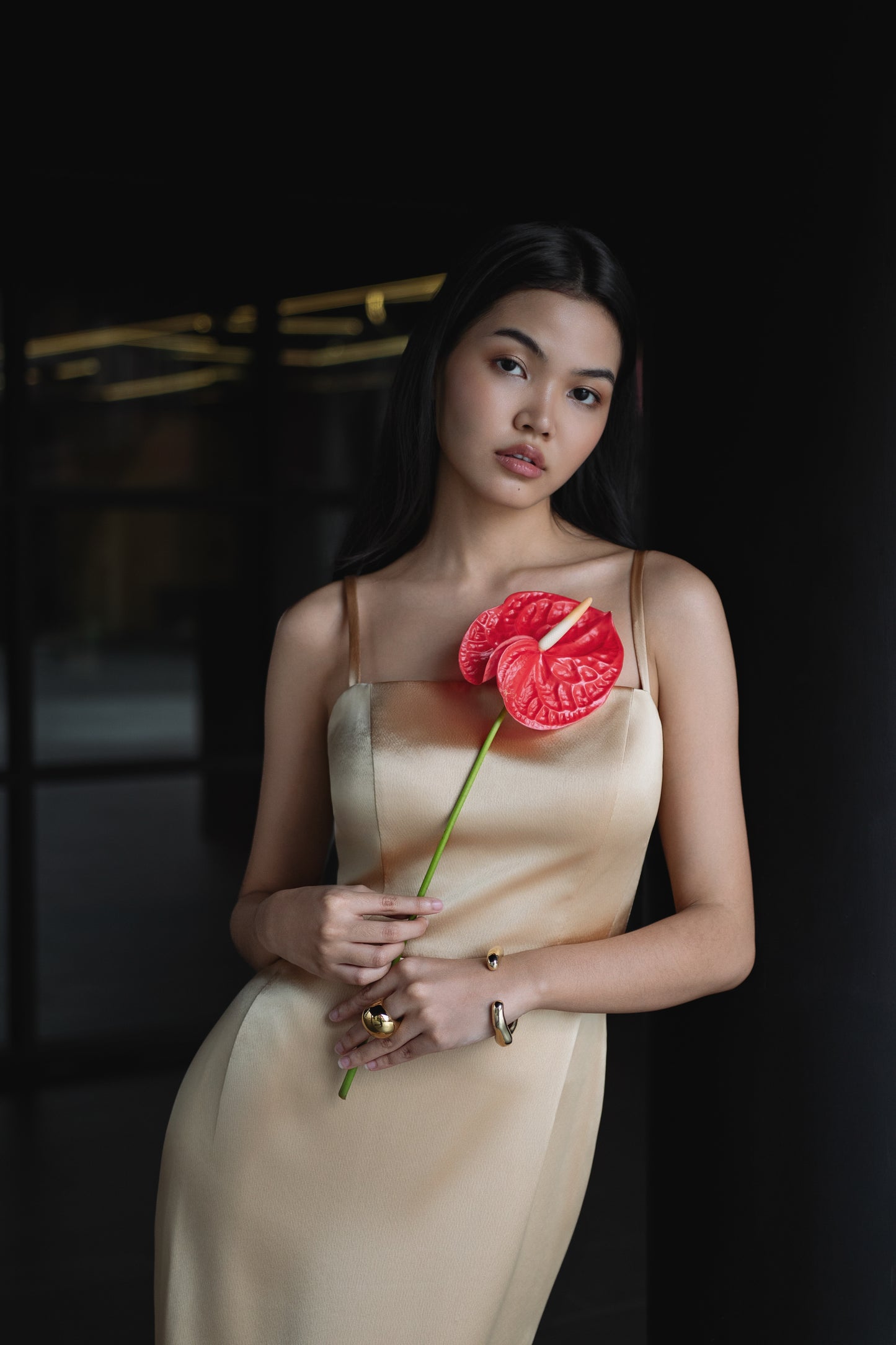 Soft Gold Pencil Dress