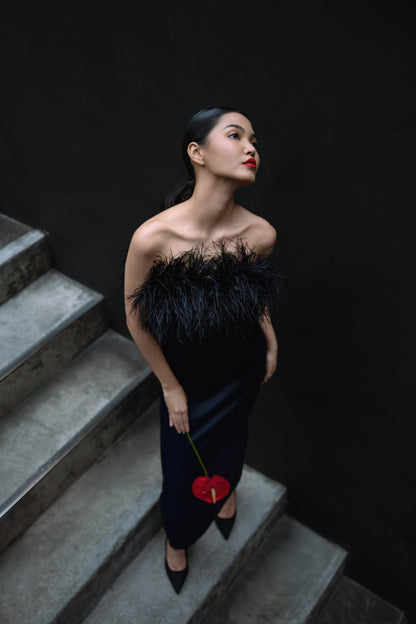 Noir Column Dress