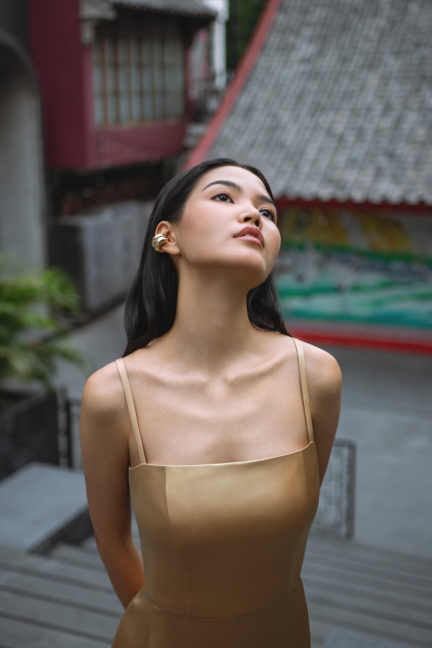 Soft Gold Pencil Dress