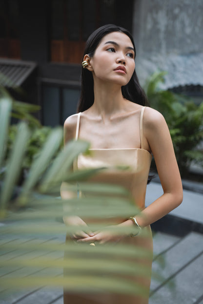 Soft Gold Pencil Dress
