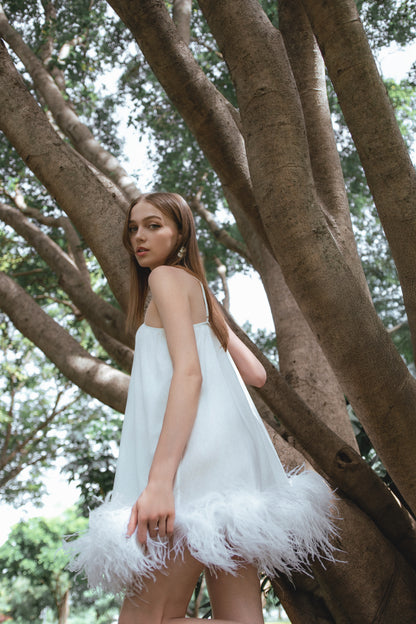 Porcelain Ivory Mini Dress