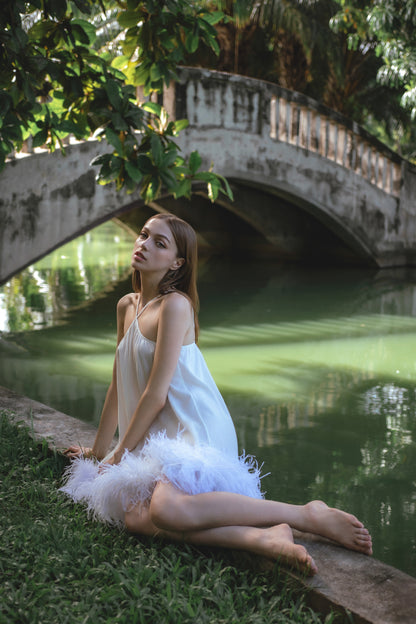 Porcelain Ivory Mini Dress