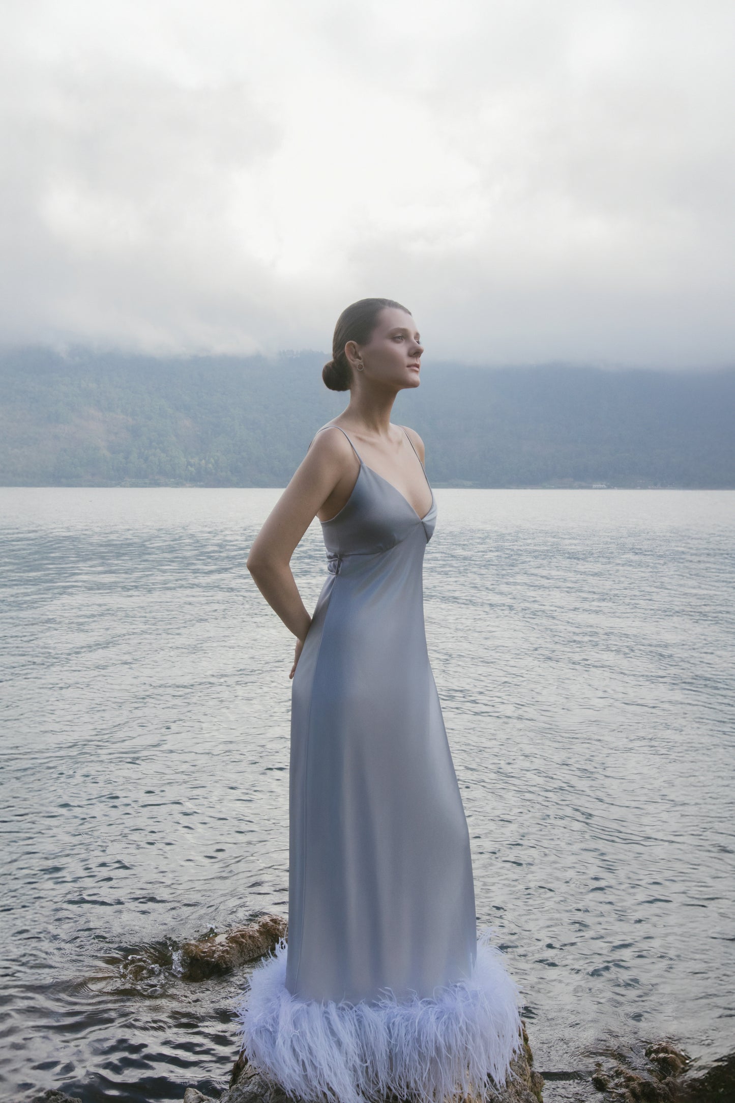 Lake Silver Slip Dress