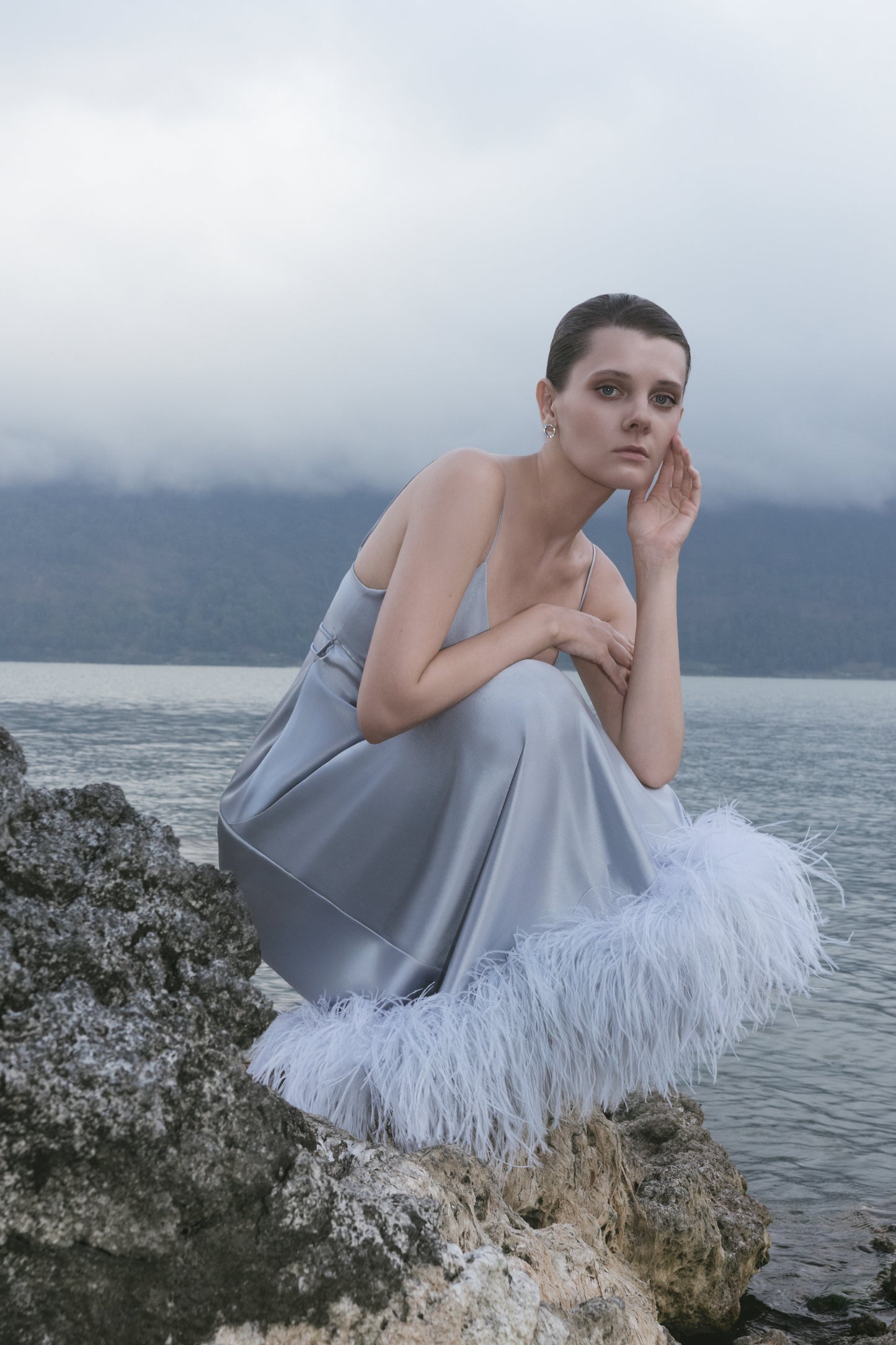 Lake Silver Slip Dress