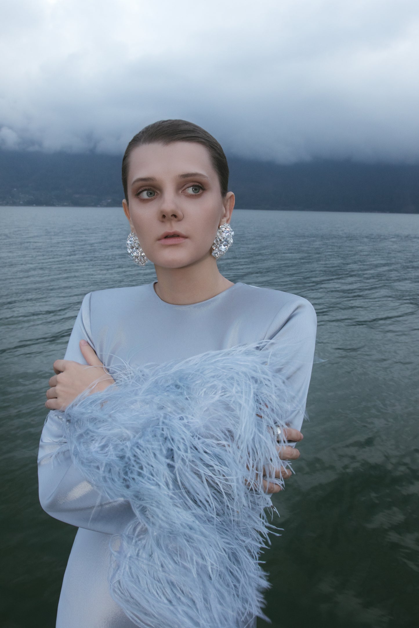 Ice Silver Bias Dress