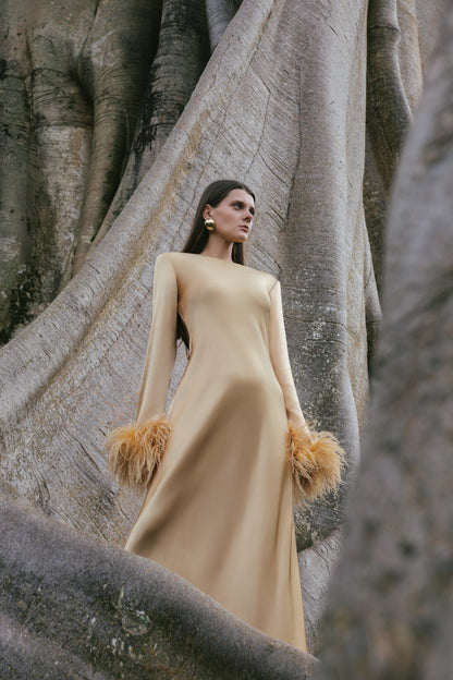 Banyan Gold Bias Dress