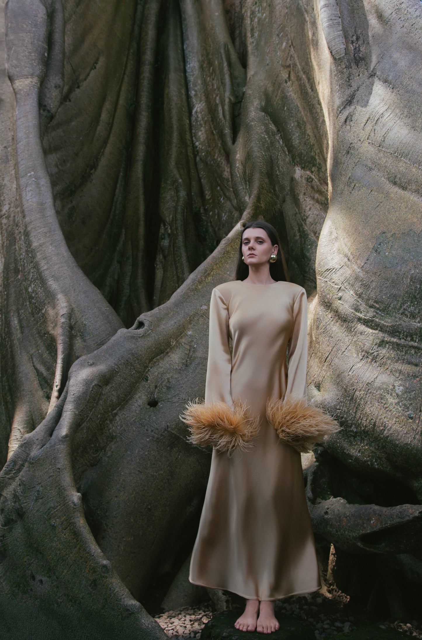 Banyan Gold Bias Dress