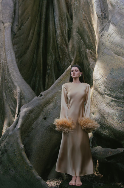 Banyan Gold Bias Dress