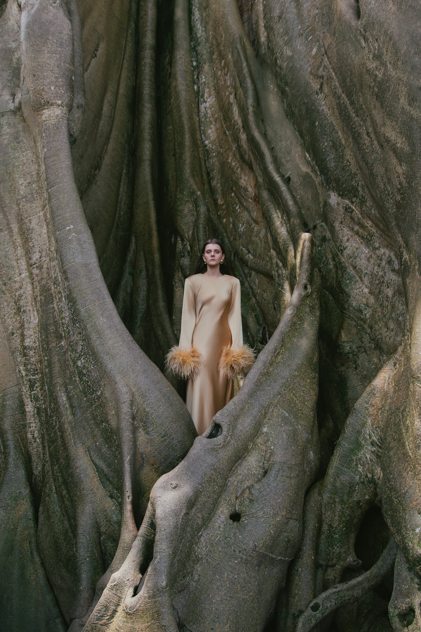 Banyan Gold Bias Dress