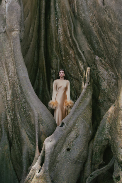 Banyan Gold Bias Dress