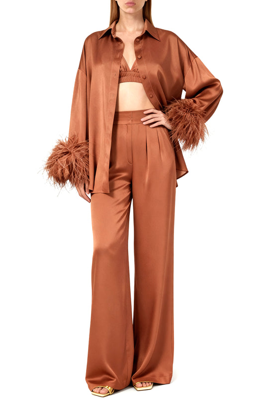 Burnt Terracotta Shirt and Pants Set