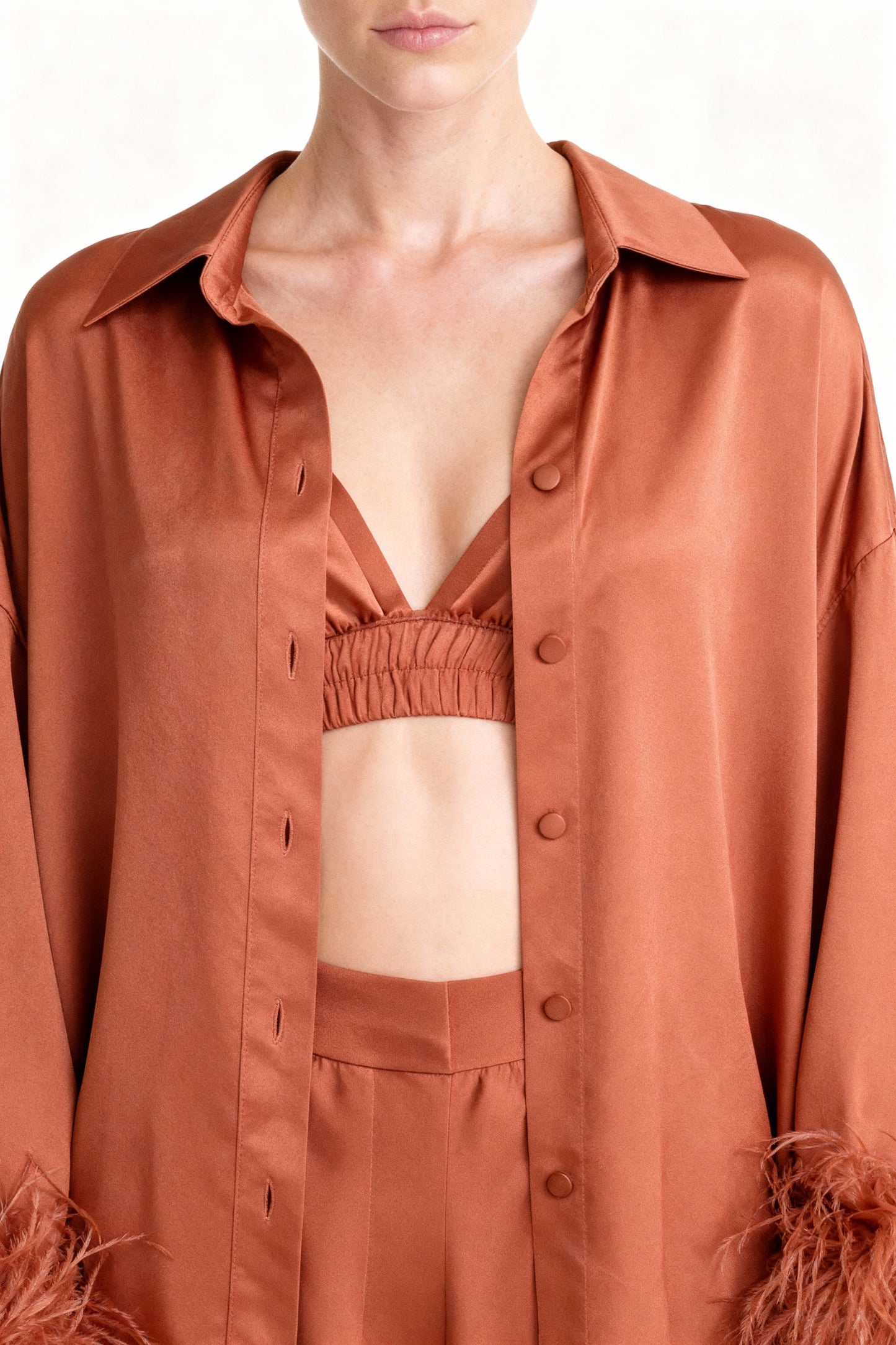 Burnt Terracotta Shirt and Shorts Set