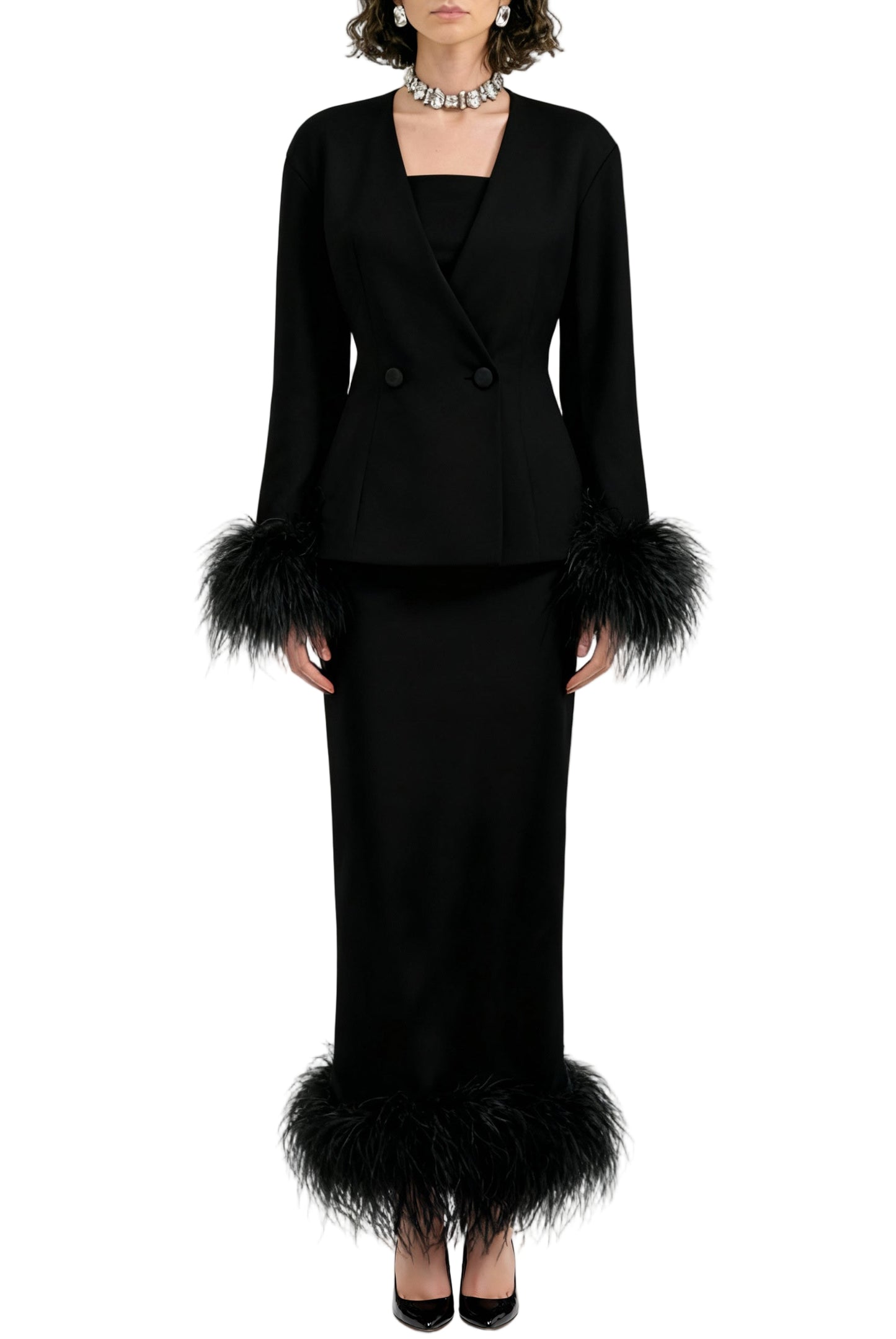 Obsidian Black Jacket Set