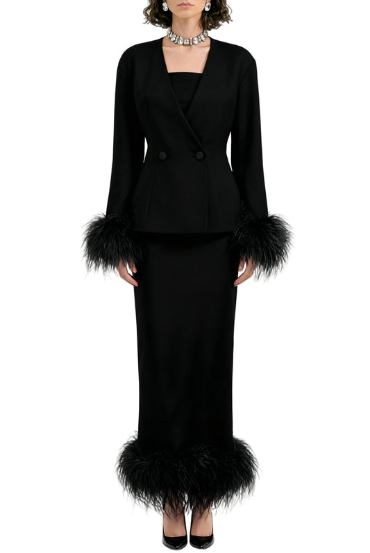 Obsidian Black Jacket Set