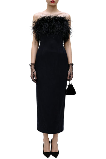 Noir Column Dress