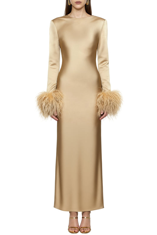 Banyan Gold Bias Dress