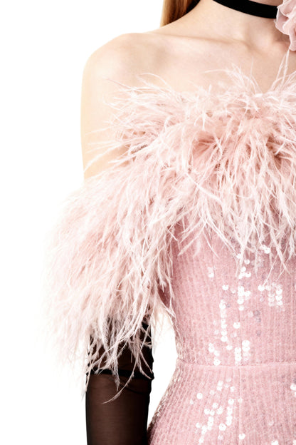 Lotus Pink Mini Dress