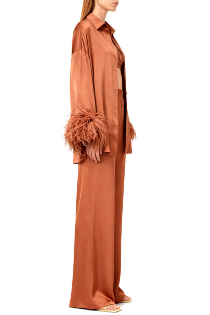 Burnt Terracotta Shirt and Pants Set