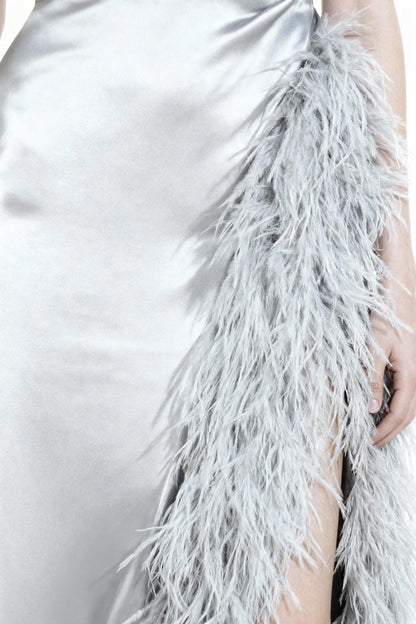 Ice Silver One-Shoulder Dress