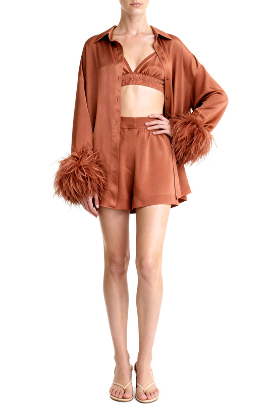 Burnt Terracotta Shirt and Shorts Set