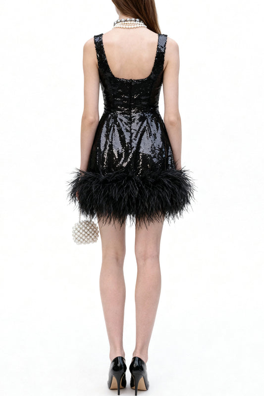 Black Pearl Mini Dress