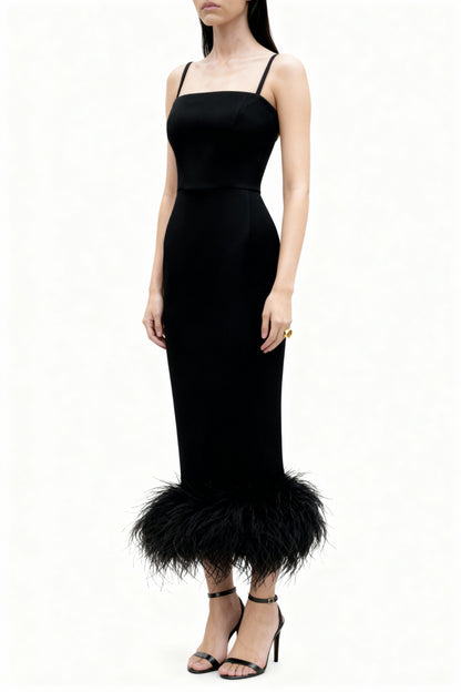 Obsidian Black Pencil Dress