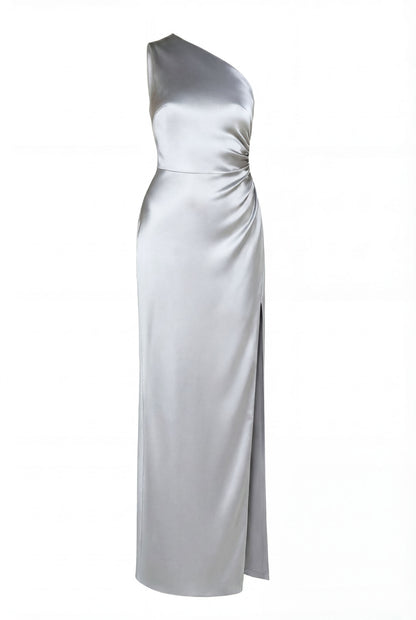 Ice Silver One-Shoulder Dress