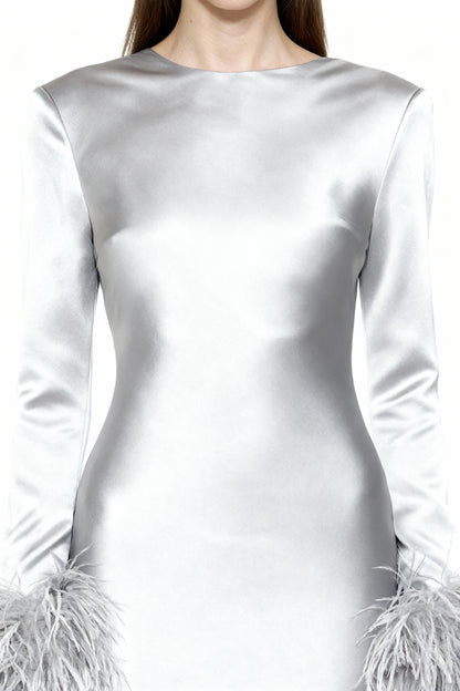 Ice Silver Bias Dress