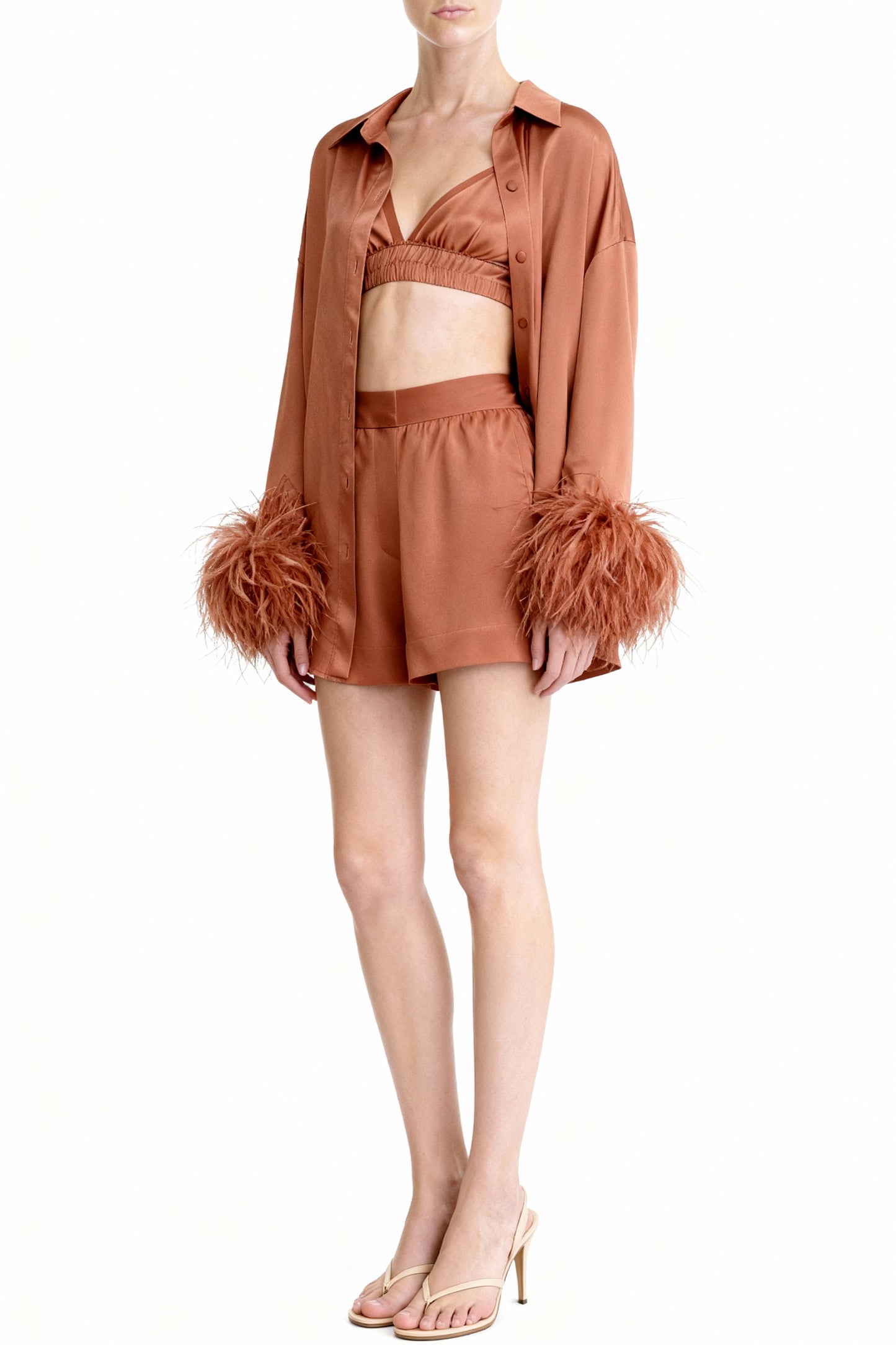 Burnt Terracotta Shirt and Shorts Set