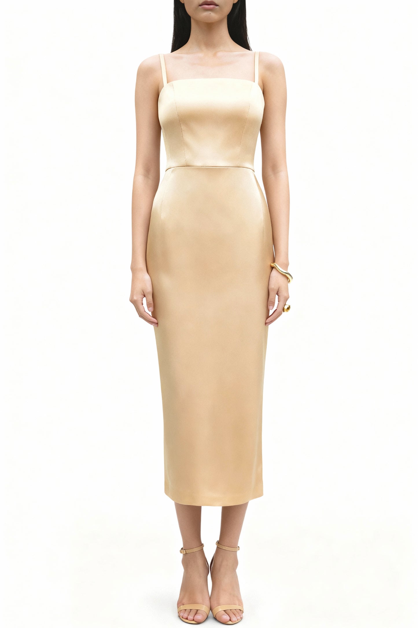 Soft Gold Pencil Dress