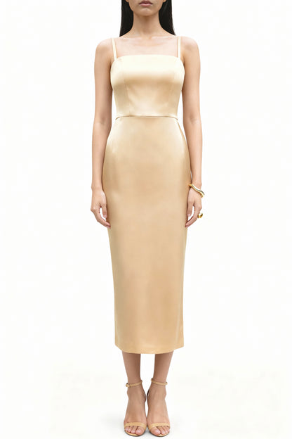 Soft Gold Pencil Dress