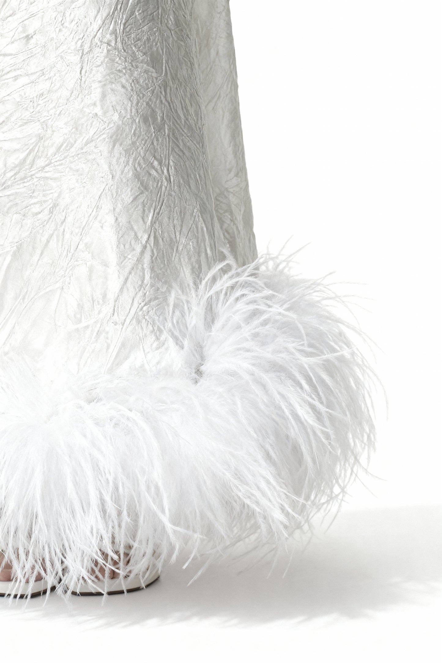 Textured White Slip Dress